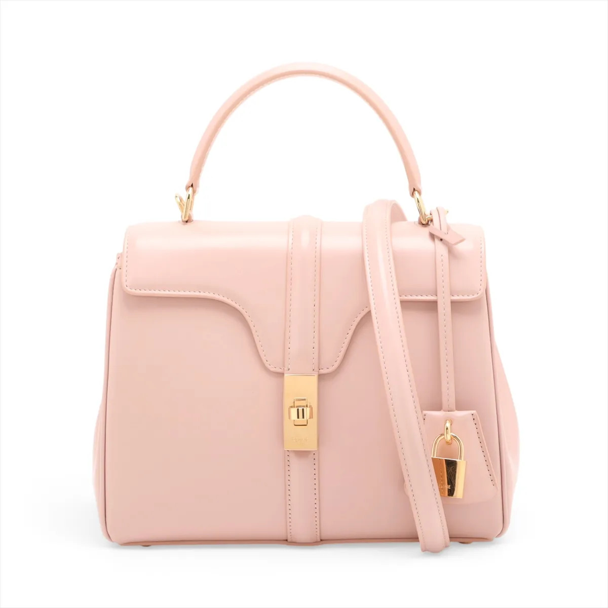 Celine Celine 16 Saze Small Leather 2 Way Handbag Pink