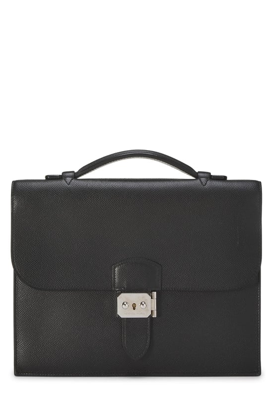 Hermes Black Epsom Sac a Dépêches 27
