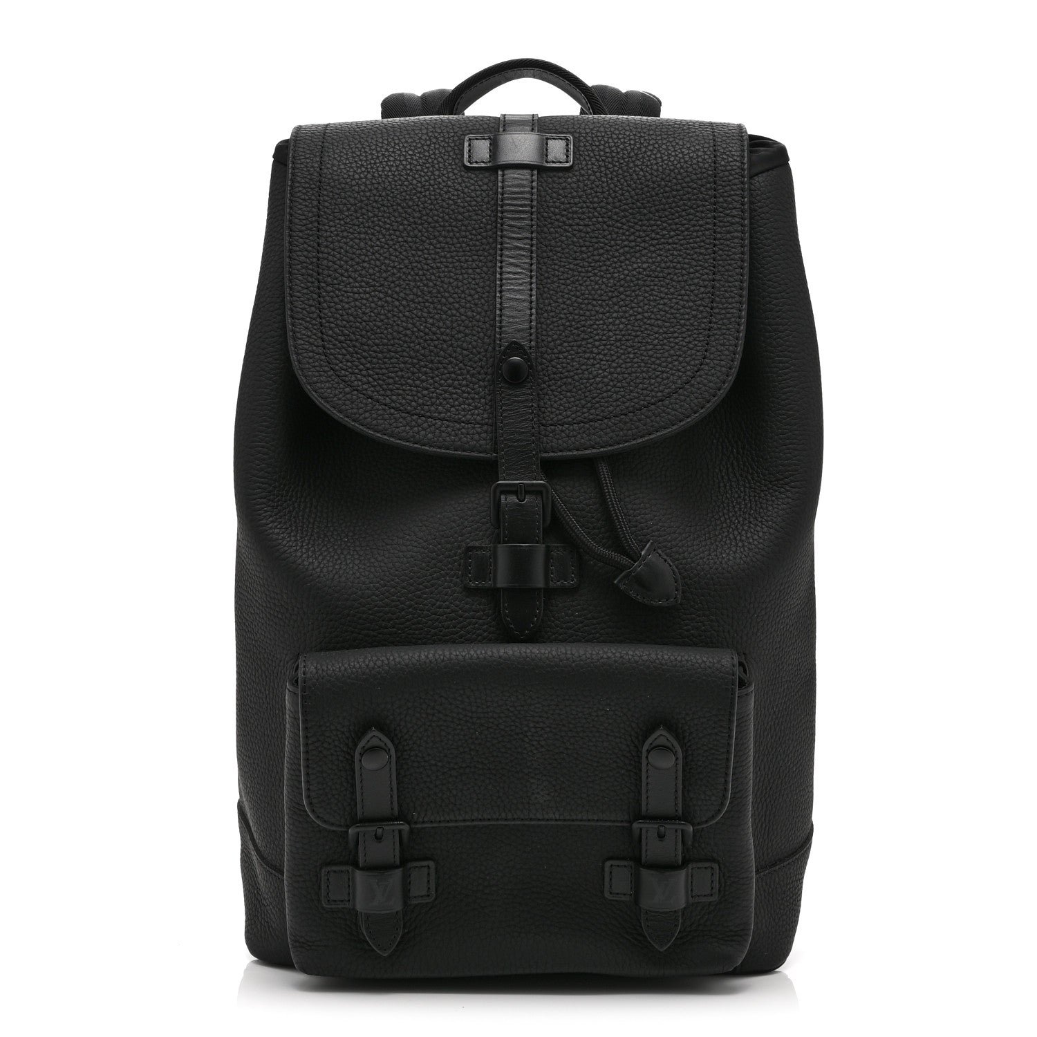 Louis Vuitton Taurillon Christopher Slim Backpack Black