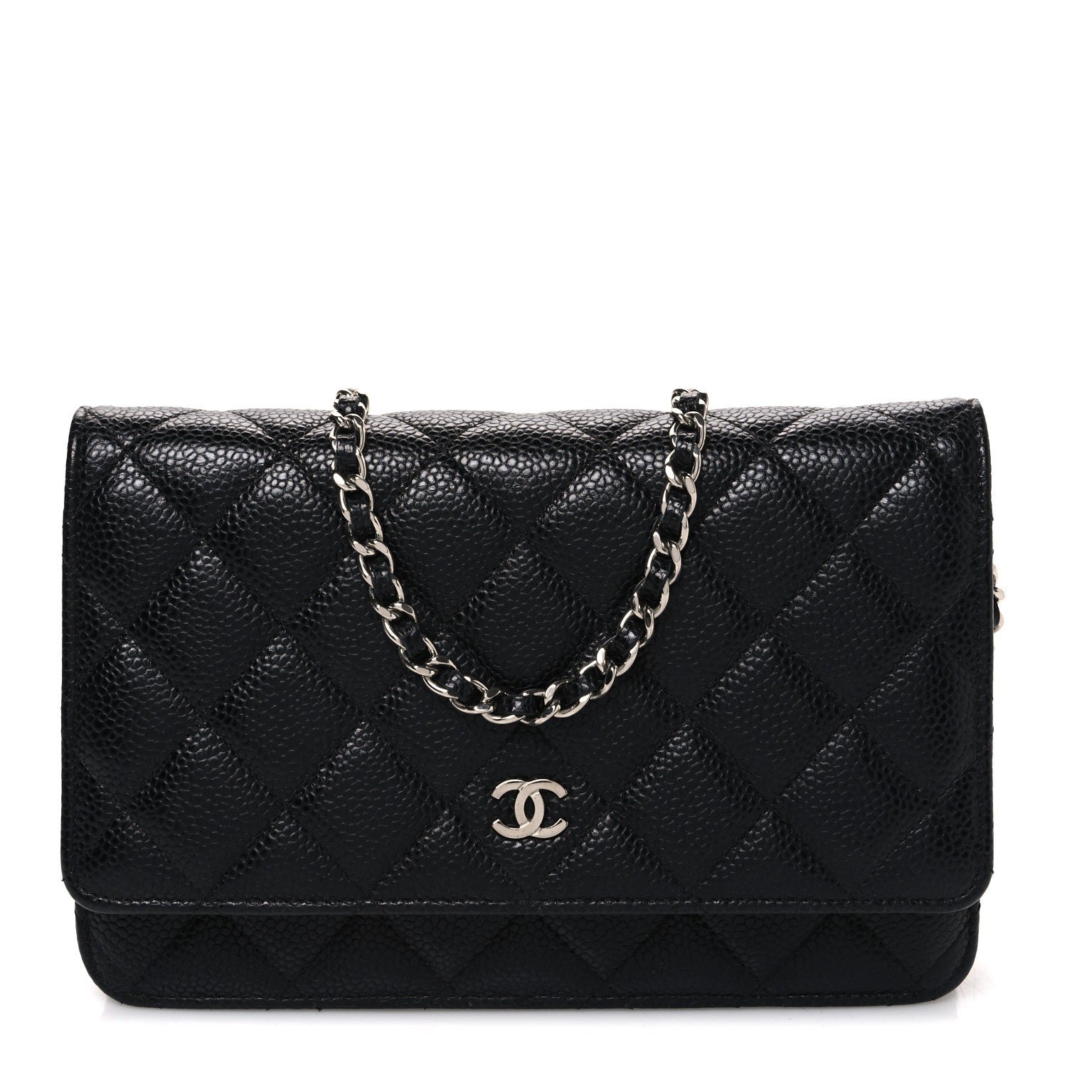 Chanel Caviar Quilted Wallet On Chain WOC Black