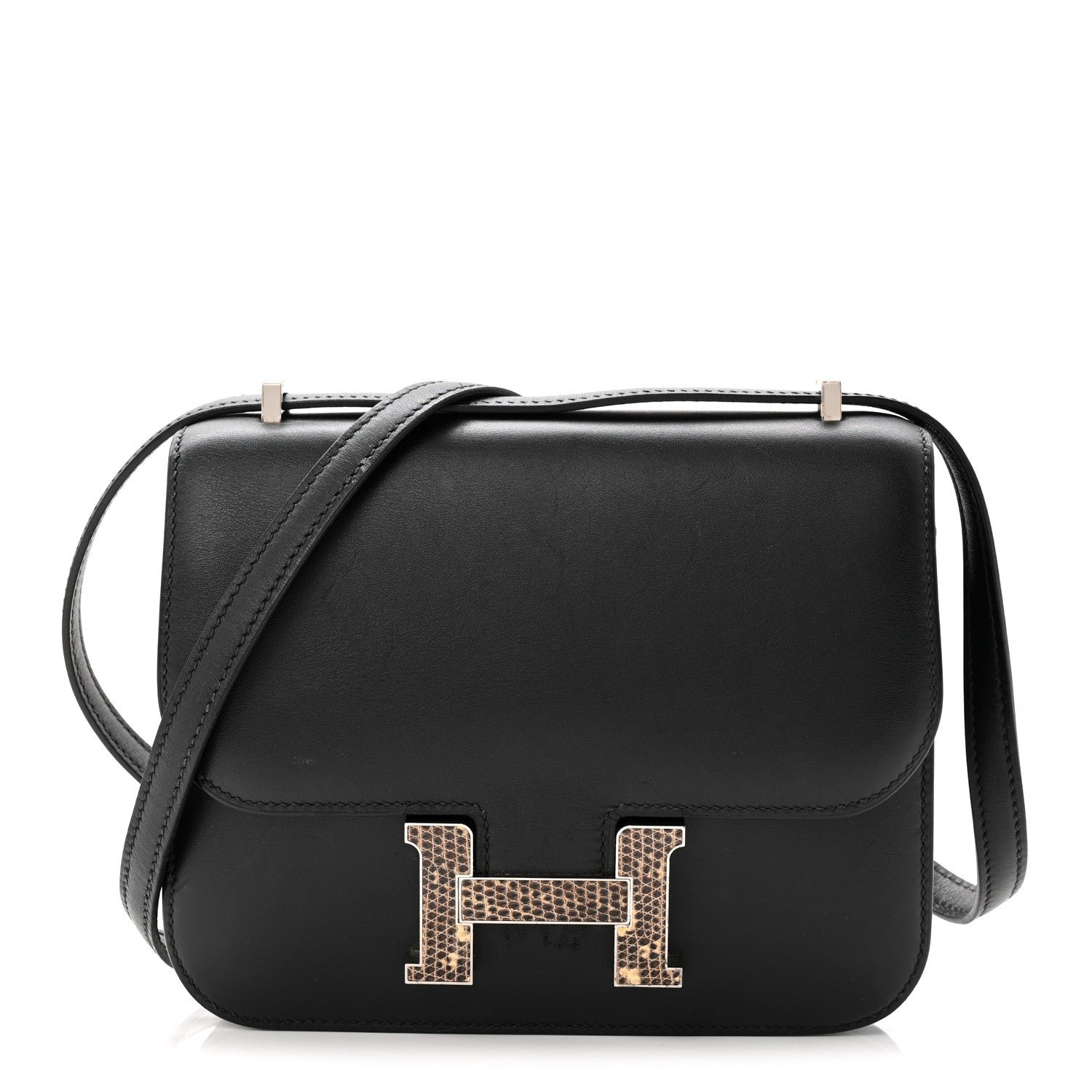 Hermes Veau Monsieur Lizard Constance 18 Black Ombre
