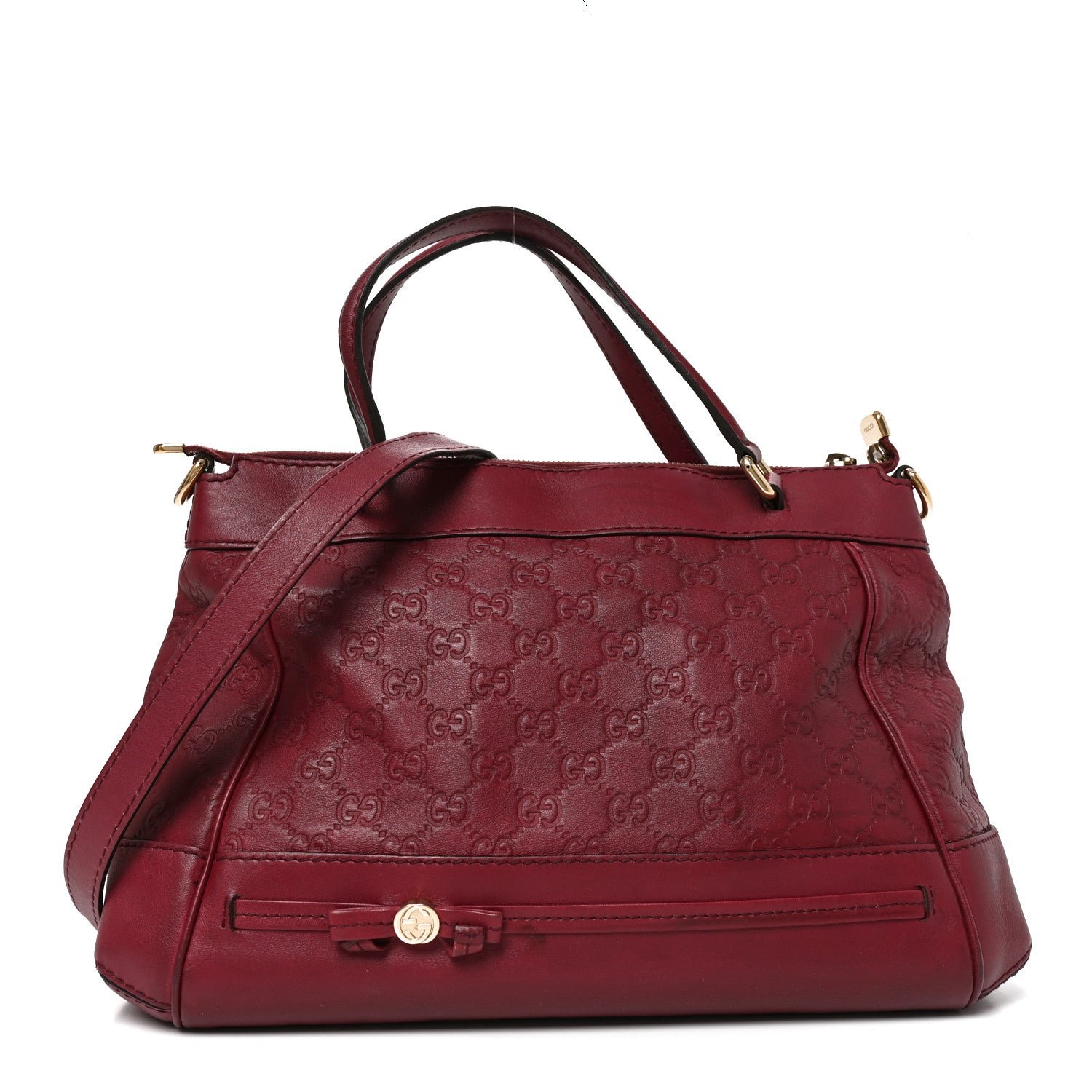 Gucci Guccissima Mayfair Top Handle Satchel Purple