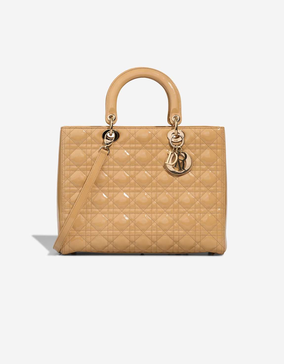 Dior 
		Lady Large Patent Beige    