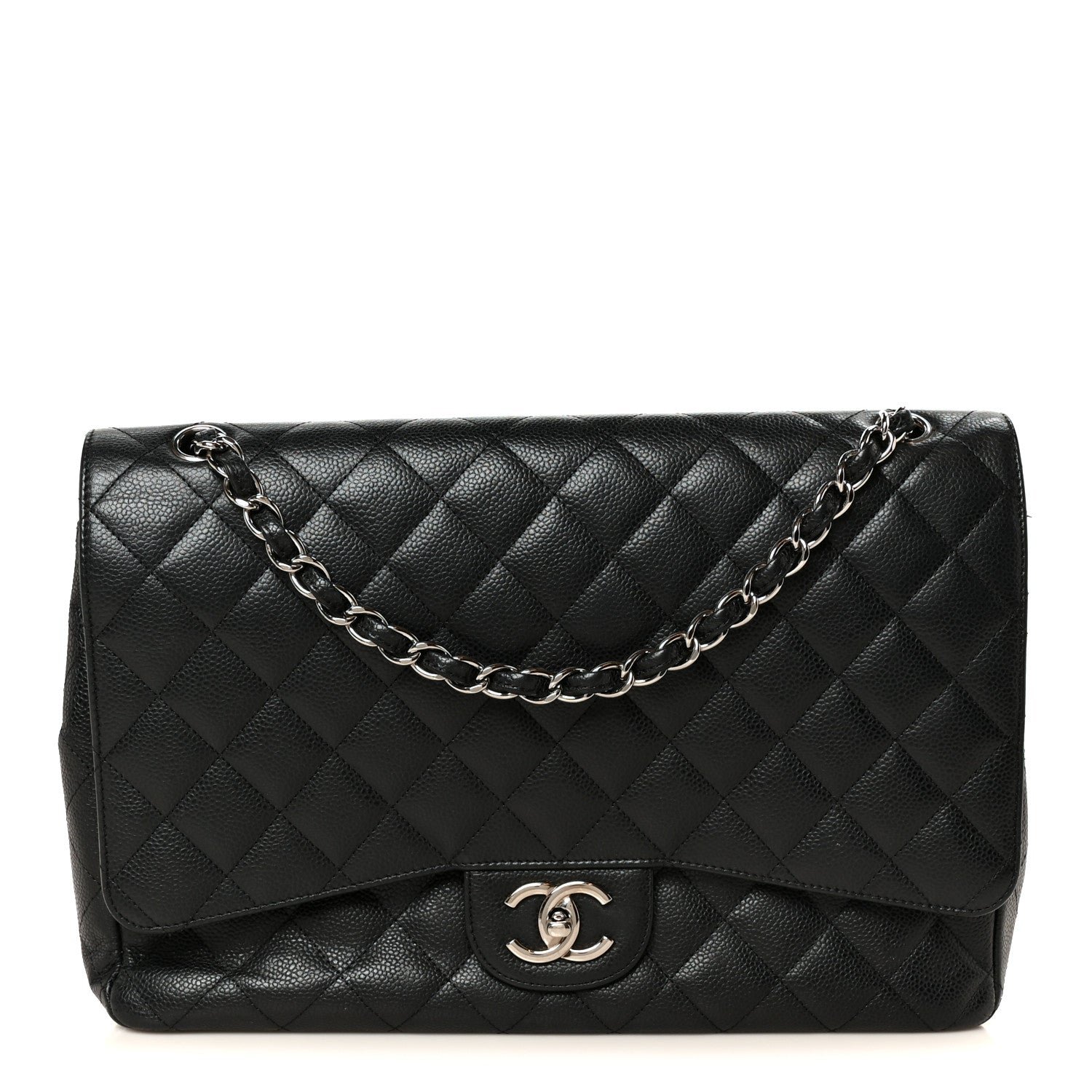 Chanel Caviar Quilted Maxi Double Flap Black