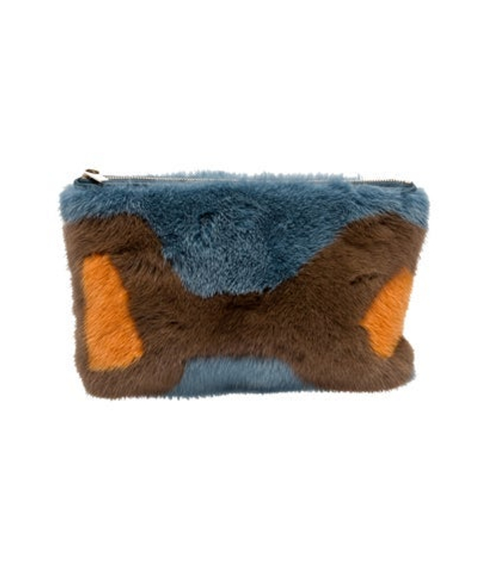 Valextra Faux Fur Clutch