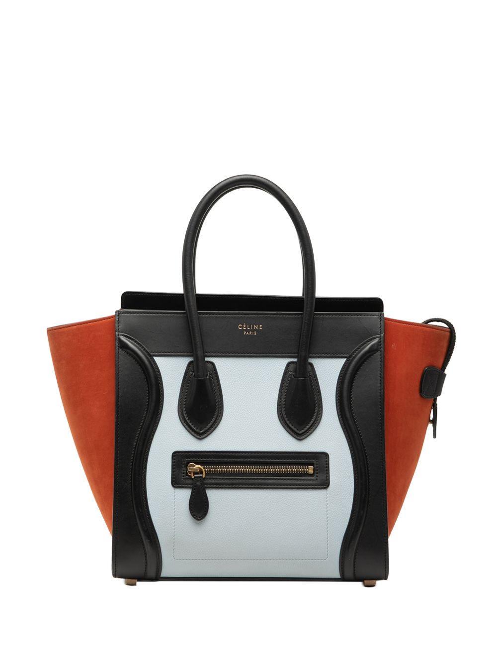 2016 Micro Tricolor Nubuck and Calfskin Luggage tote bag