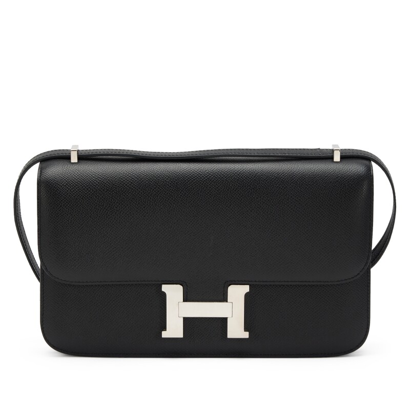 Hermes Black Epsom Constance Elan 25 Palladium Hardware, 2013