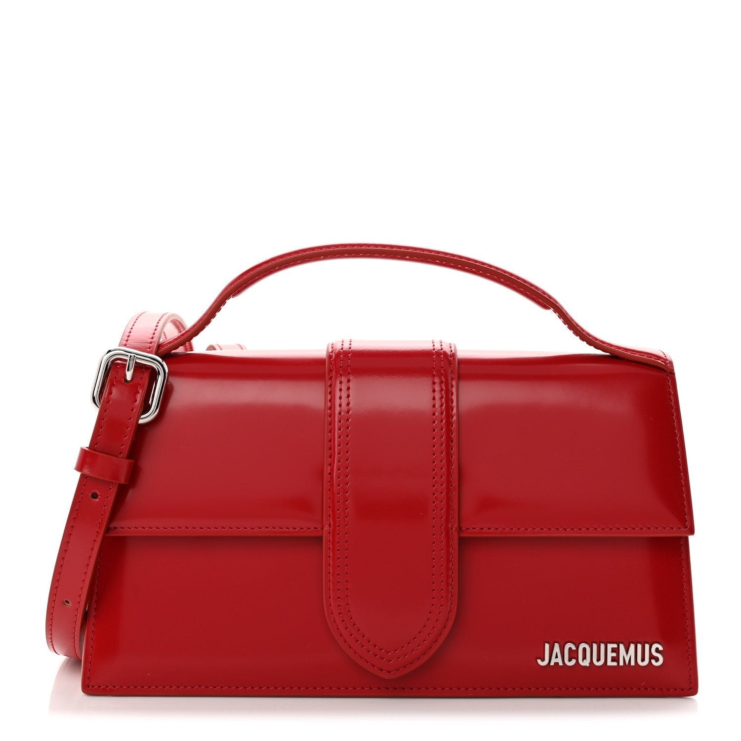 Jacquemus Glazed Calfskin Le Grand Bambino Red