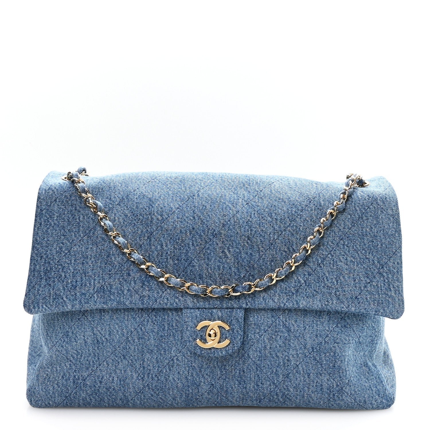 Chanel Denim Souplissimo Maxi Flap Blue