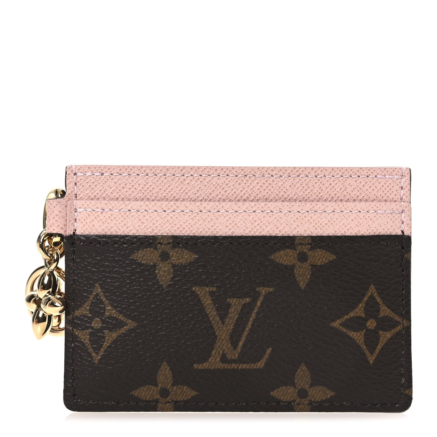 Louis Vuitton Monogram LV Charms Card Holder Rose Ballerine