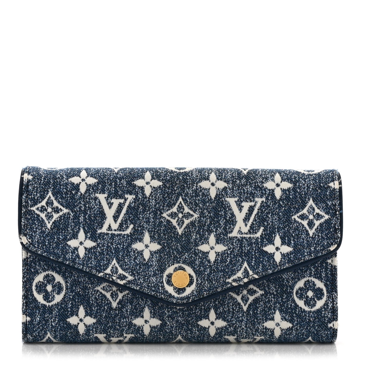 Louis Vuitton Monogram Jacquard Denim Sarah Wallet Bleu