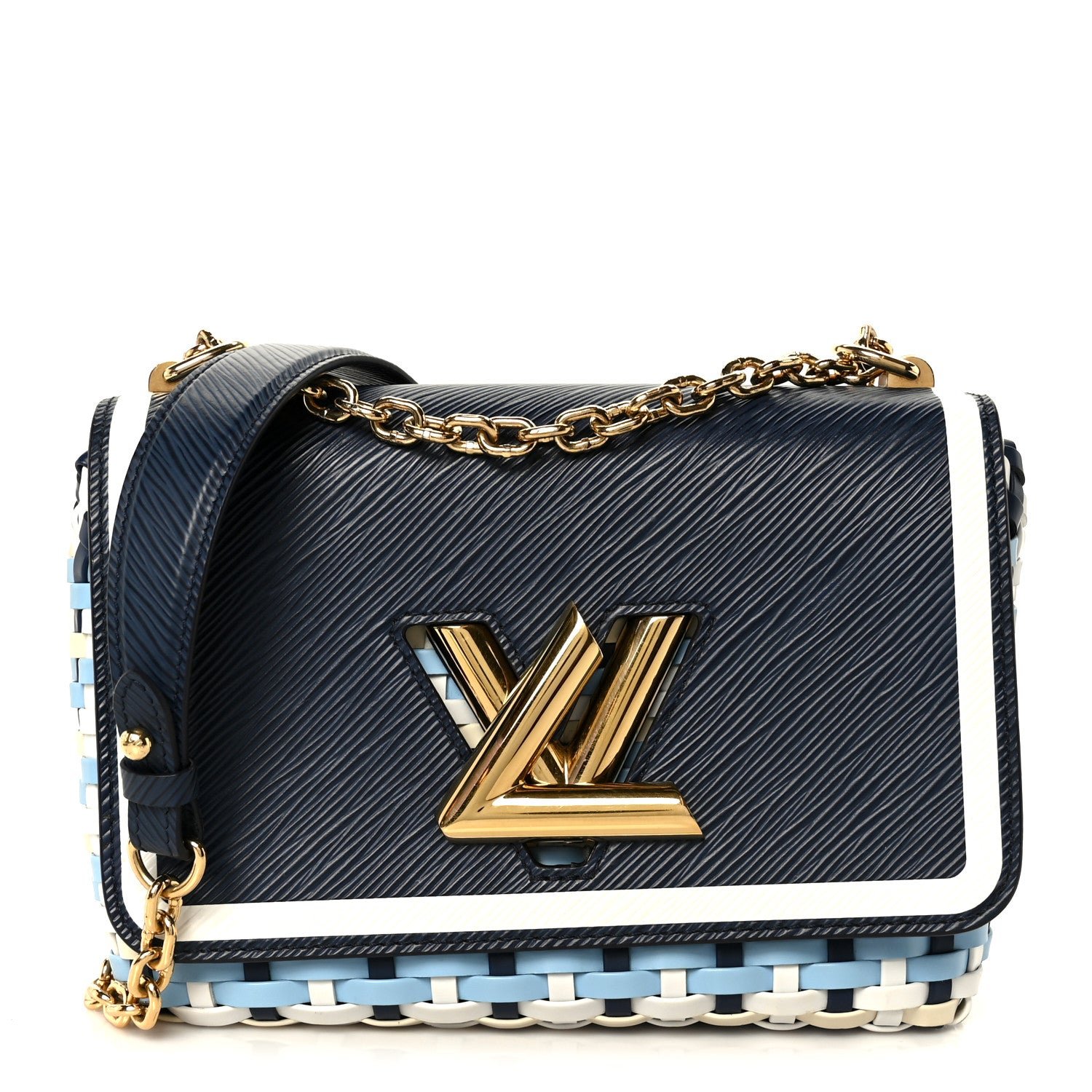 Louis Vuitton Louis Vuitton Epi Guinguette Twist Shoulder Bag MM Indigo Blue