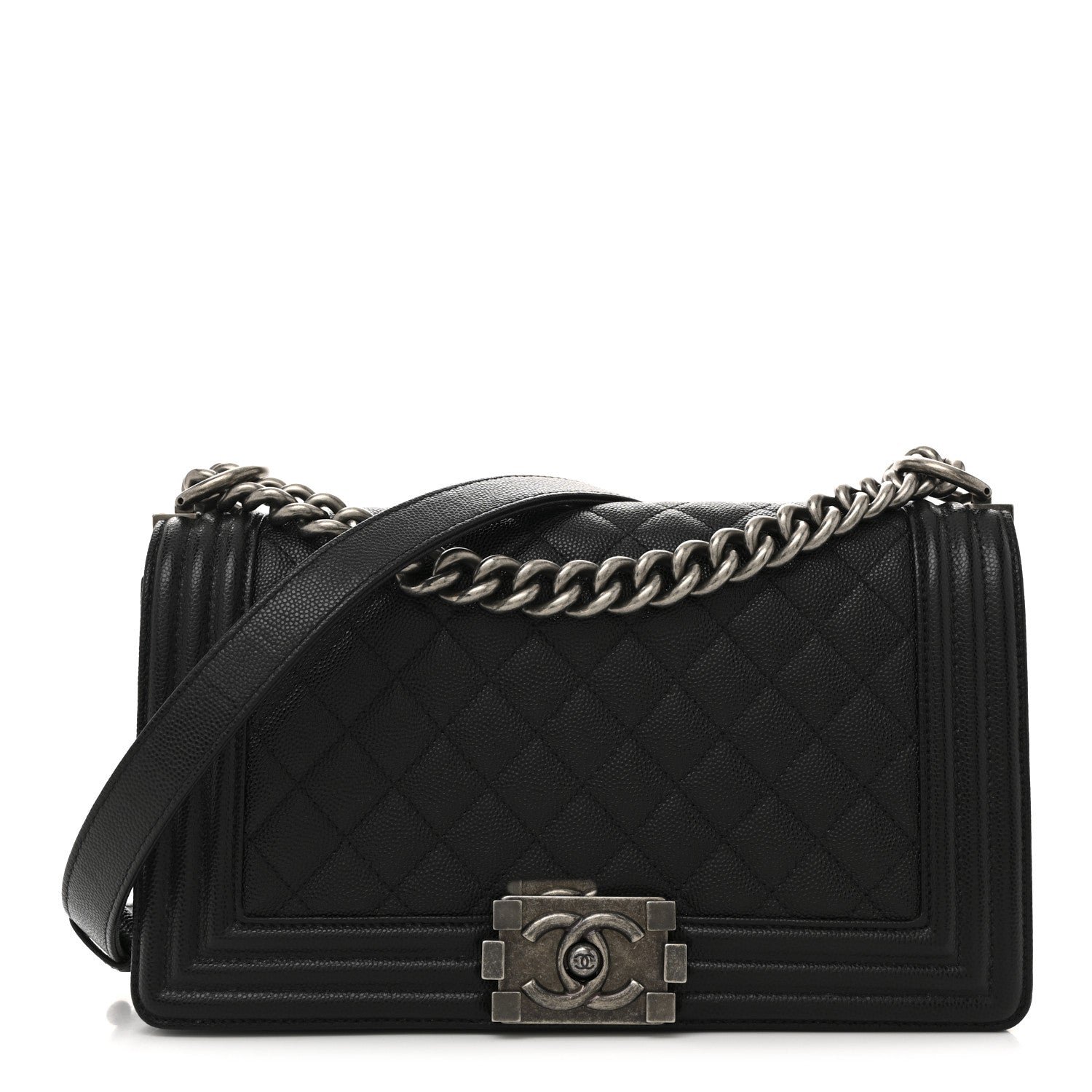 Chanel Caviar Quilted Medium Boy Flap Black