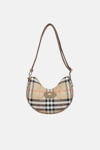 Check Horseshoe Crossbody Bag