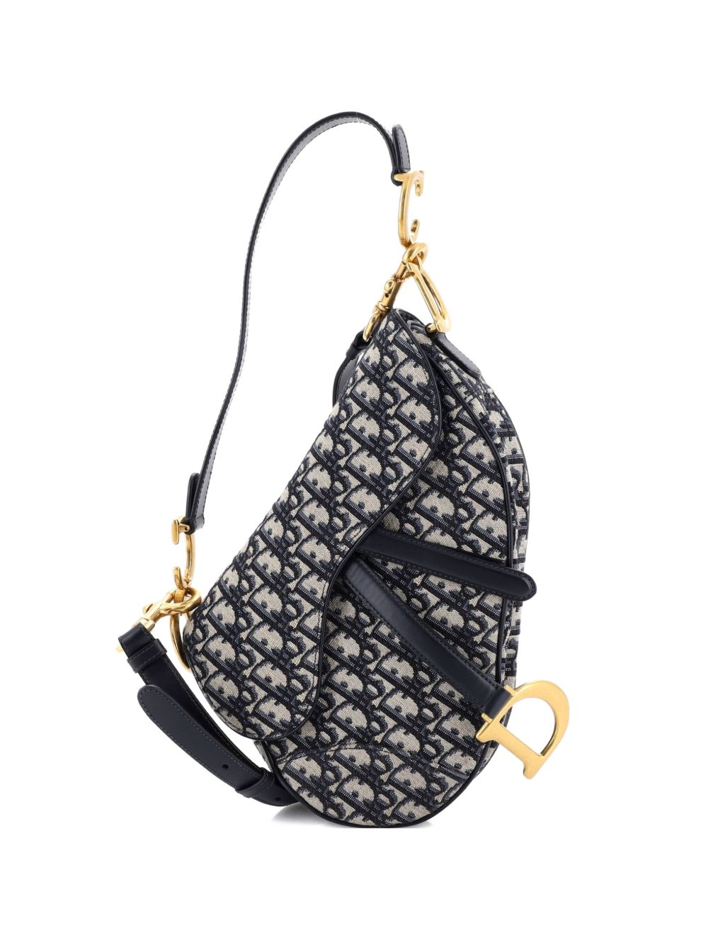Dior Saddle Handbag with Strap Oblique Canvas Medium shoulder bag