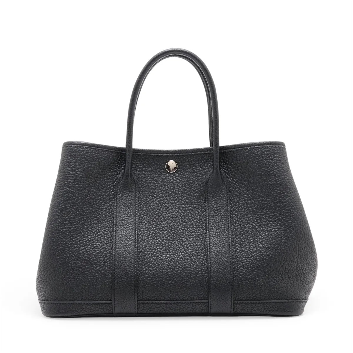 Hermès Garden Party 30 TPM Negonda Black Silver Metal Fittings