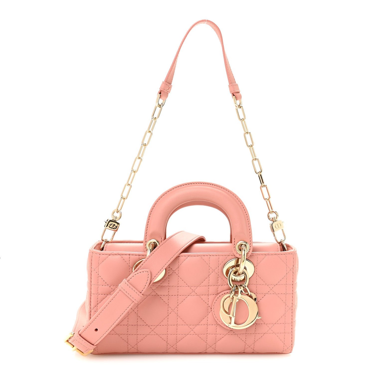 Christian Dior Lambskin Cannage Small Lady D-Joy Light Pink
