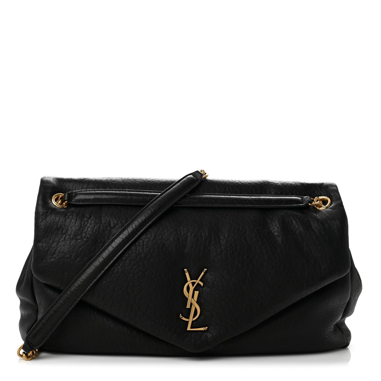Saint Laurent Grained Lambskin Large Calypso Black