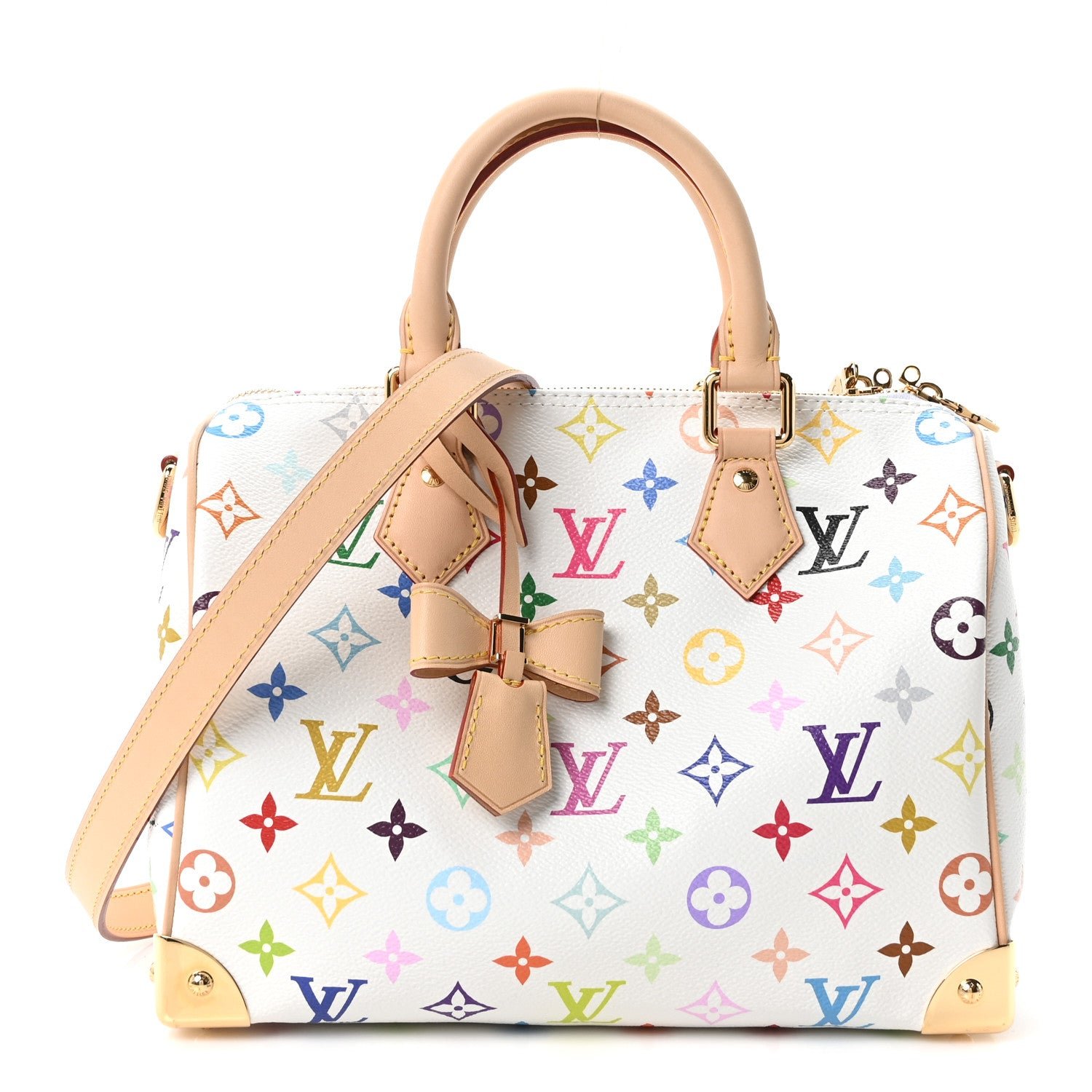 Louis Vuitton LV X TM Monogram Multicolor Speedy Bandouliere 25 White
