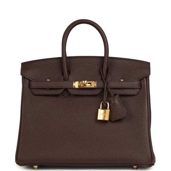Hermes Hermes Birkin 25 Rouge Sellier Togo Gold Hardware