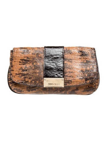 Embossed Leather Clutch