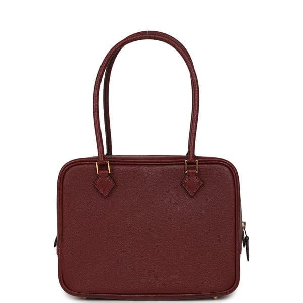 Hermes Hermes Mini Plume 21 Bag Rouge H Chèvre Gold Hardware