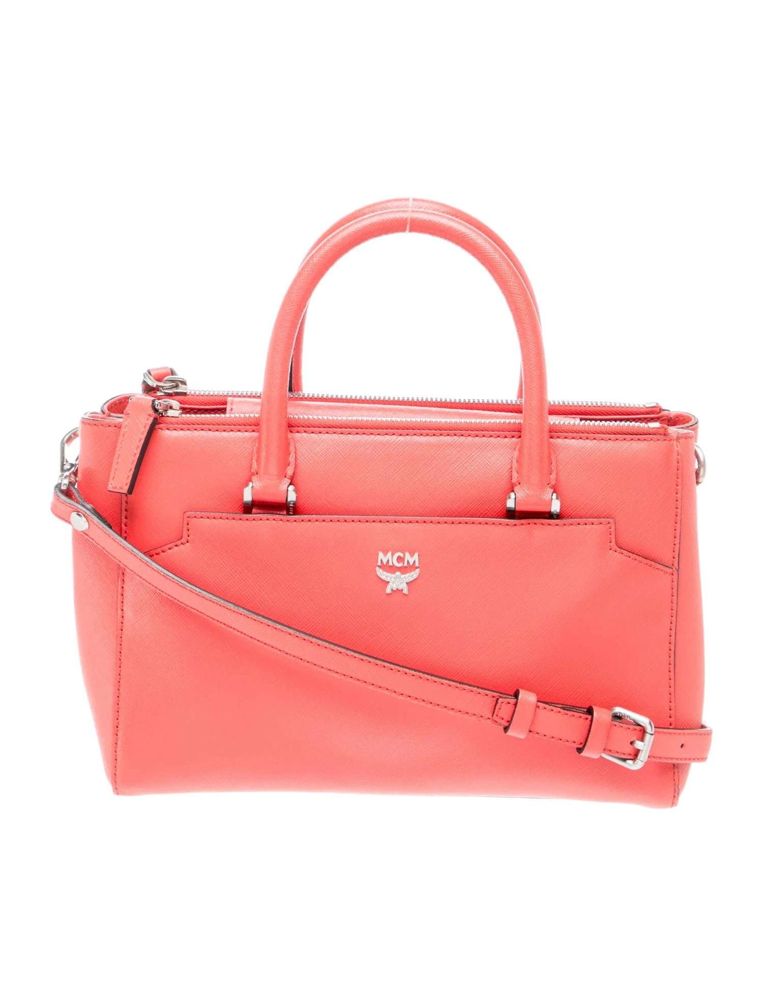 MCM Leather Top Handle Bag