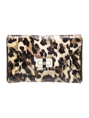 Embossed Leather Clutch