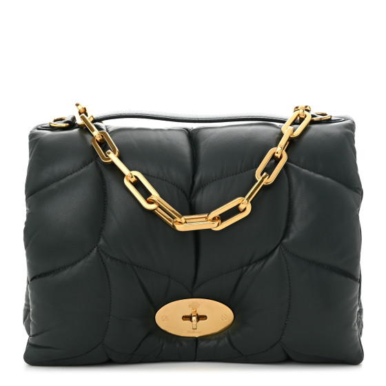 Mulberry Nappa Pillow Quilted Little Softie Bag Mulberry Green