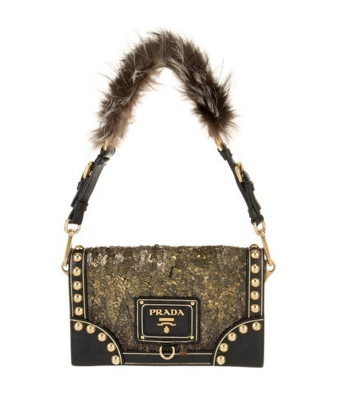 Prada Saffiano Cuir Leather Shoulder Bag