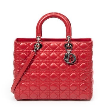 Dior Leather Large Lady Dior Zip