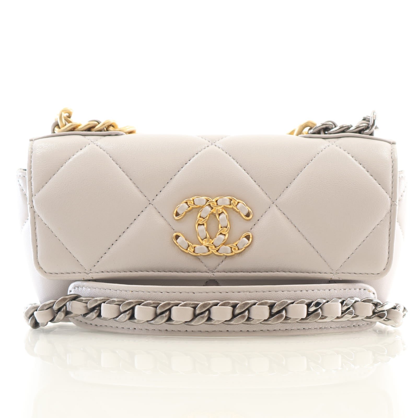Chanel Lambskin Sunglasses Case On Chain