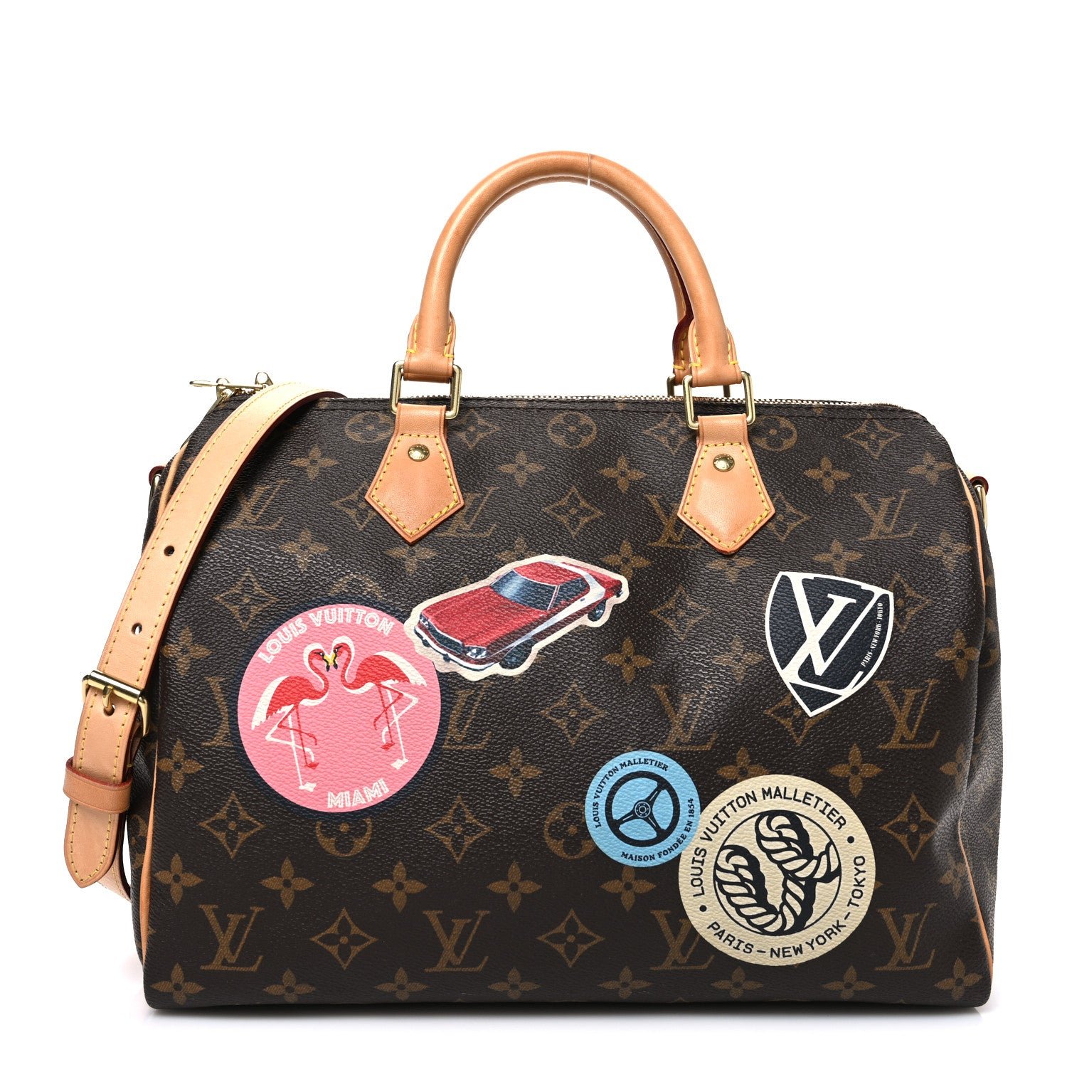Louis Vuitton Louis Vuitton Monogram My World Tour Speedy Bandouliere 30