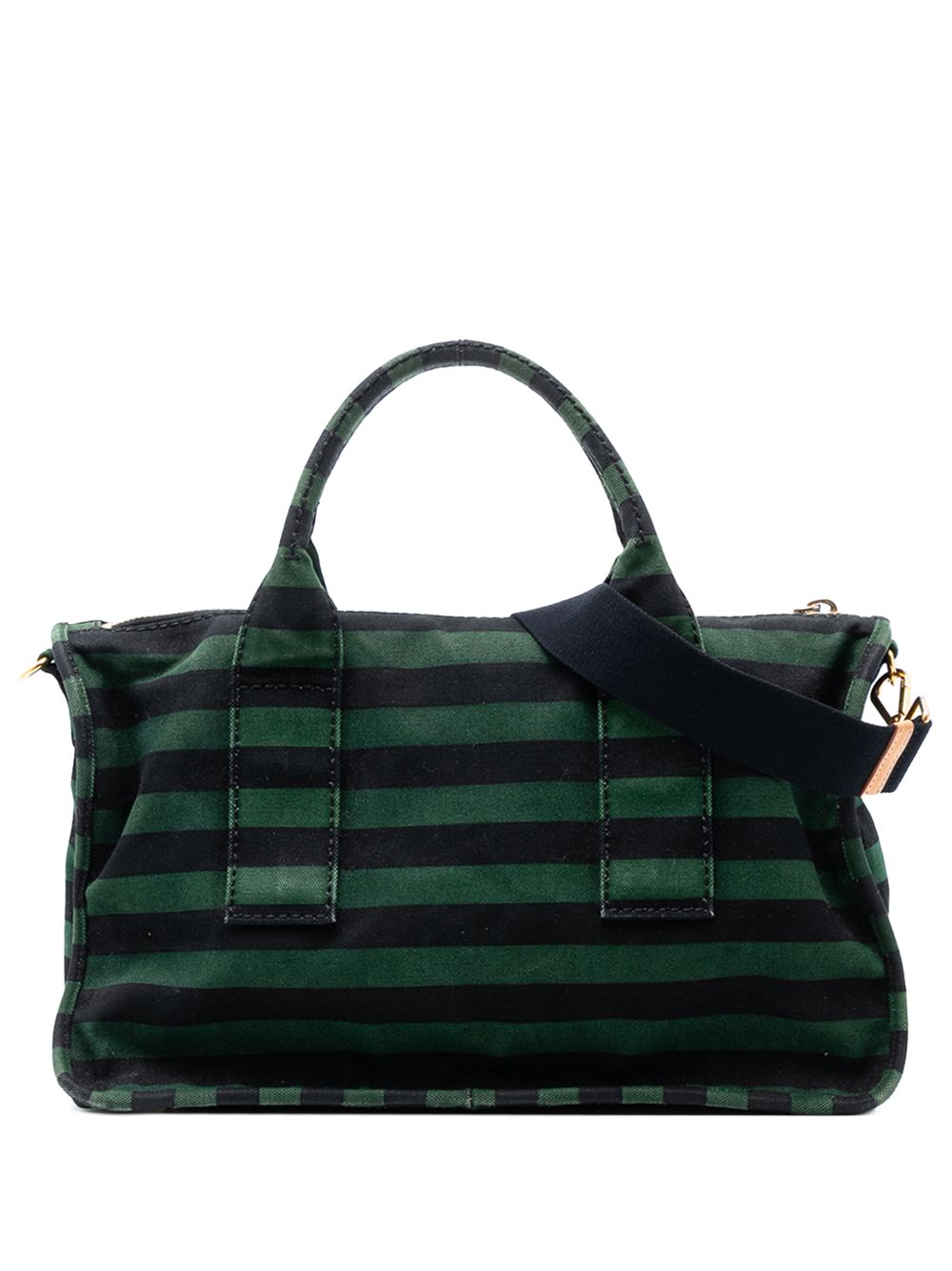Prada 2010-2020 Canvas Canapa Righe Striped satchel