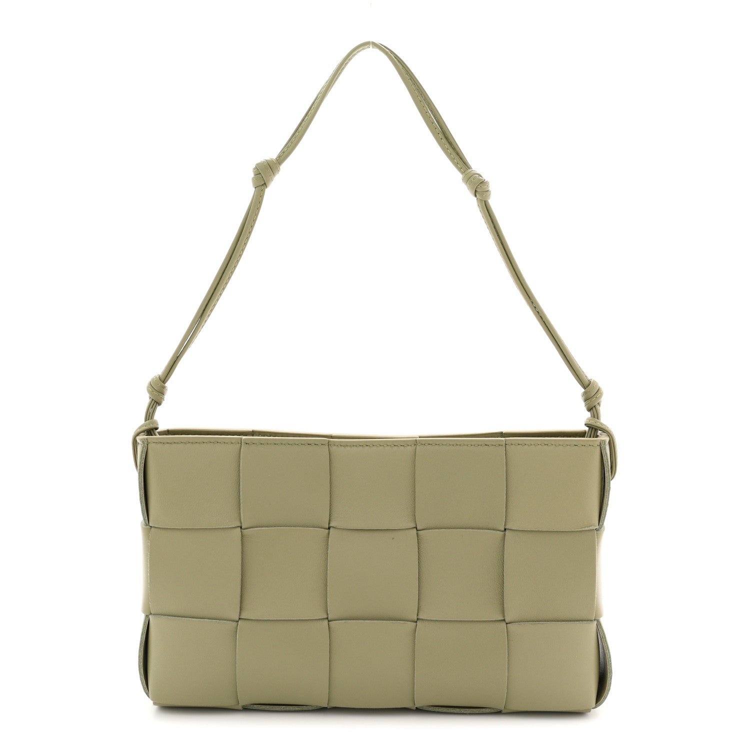 Bottega Veneta Calfskin Maxi Intrecciato Cassette Pouch On Strap Travertine