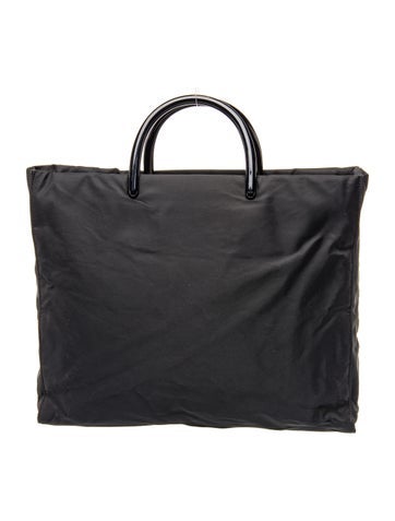 Tessuto Nylon Top Handle Bag
