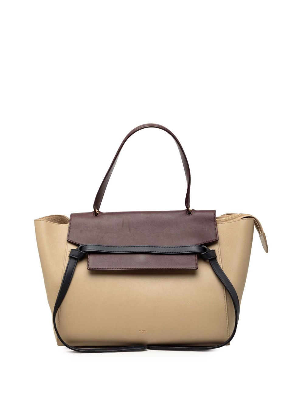 Celine 2014 Mini Tricolor Grained Calfskin Belt satchel