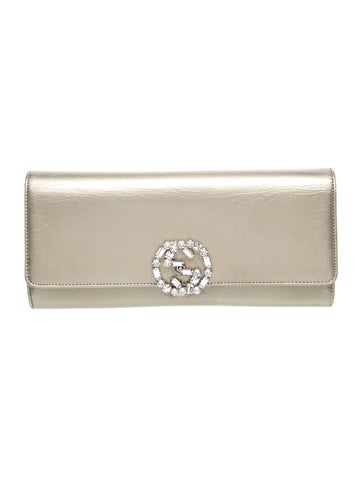 Interlocking G Crystal Broadway Clutch