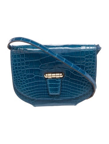 Shiny Alligator Mini Convoyeur Bag