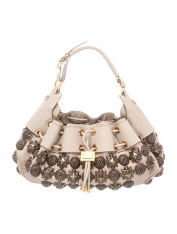 Burberry Leather Mason Warrior Hobo Medium