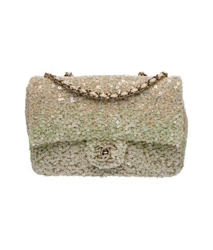 Chanel 2023 Sequin Rectangular Mini Flap Bag W Tags