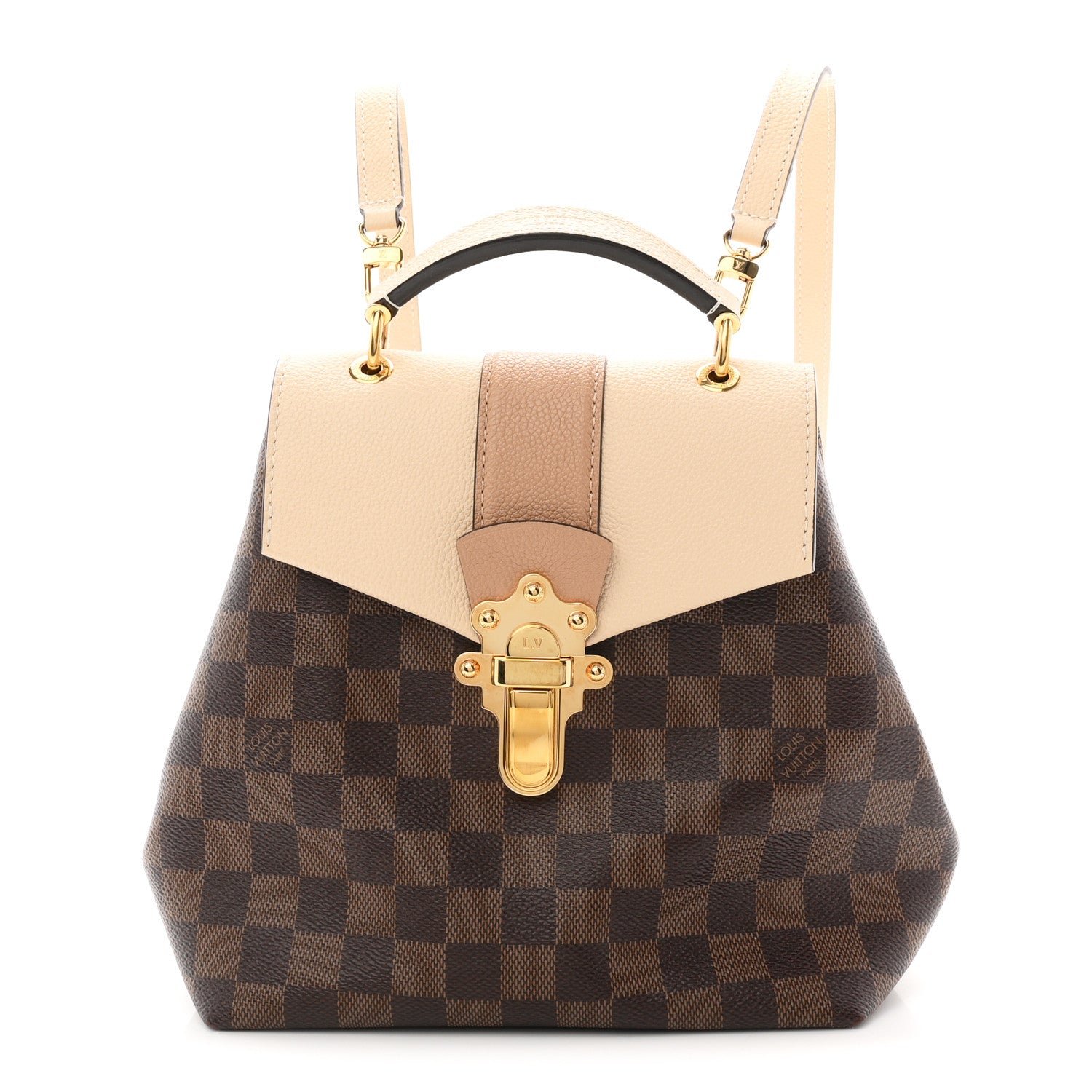 Louis Vuitton Damier Ebene Clapton Backpack Creme