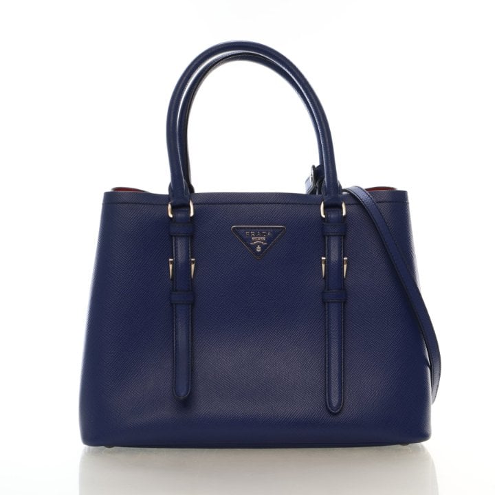 Prada Small Saffiano Double Cuir Tote