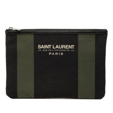 Canvas Beach Zip Clutch