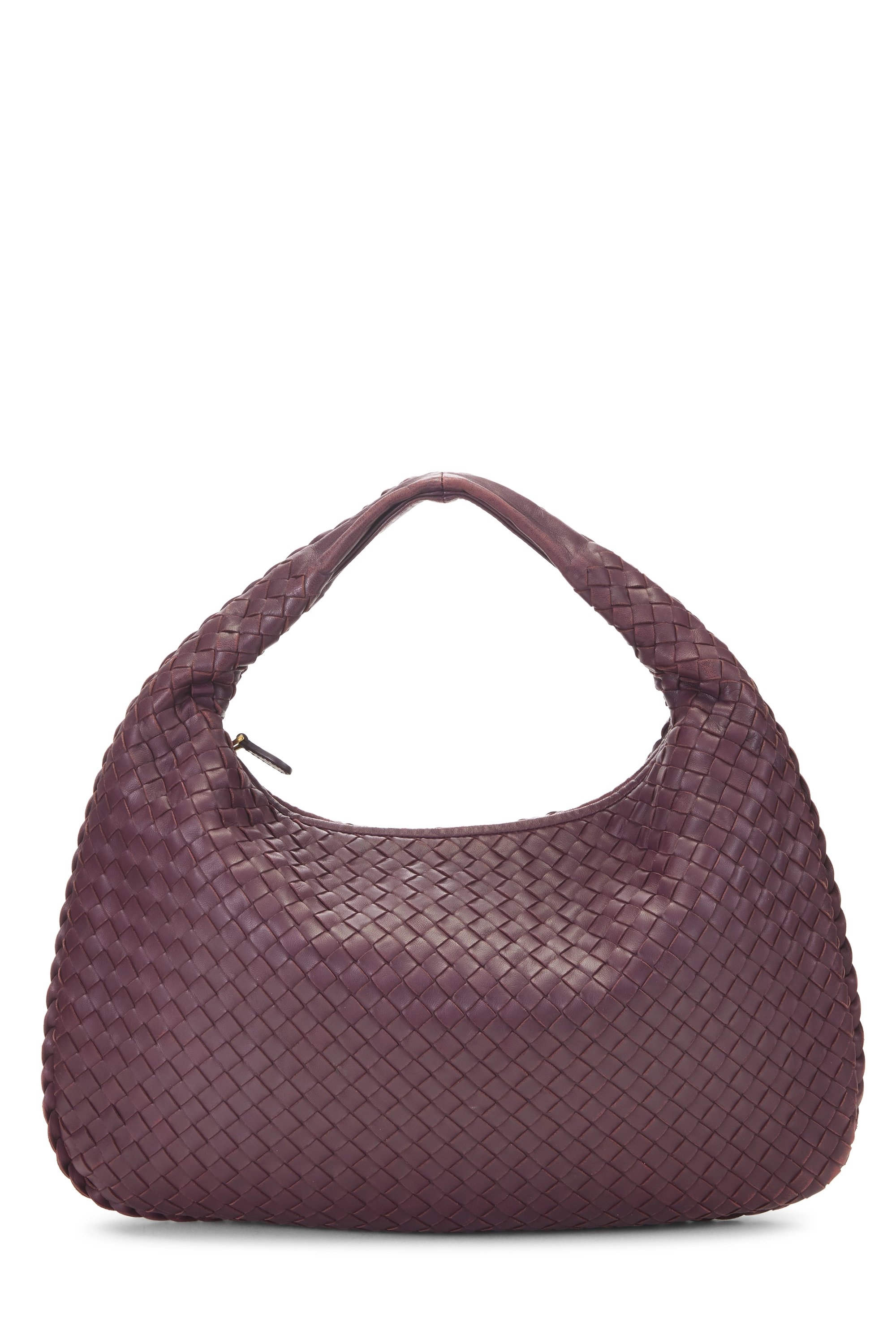 Purple Intrecciato Veneta Hobo Medium