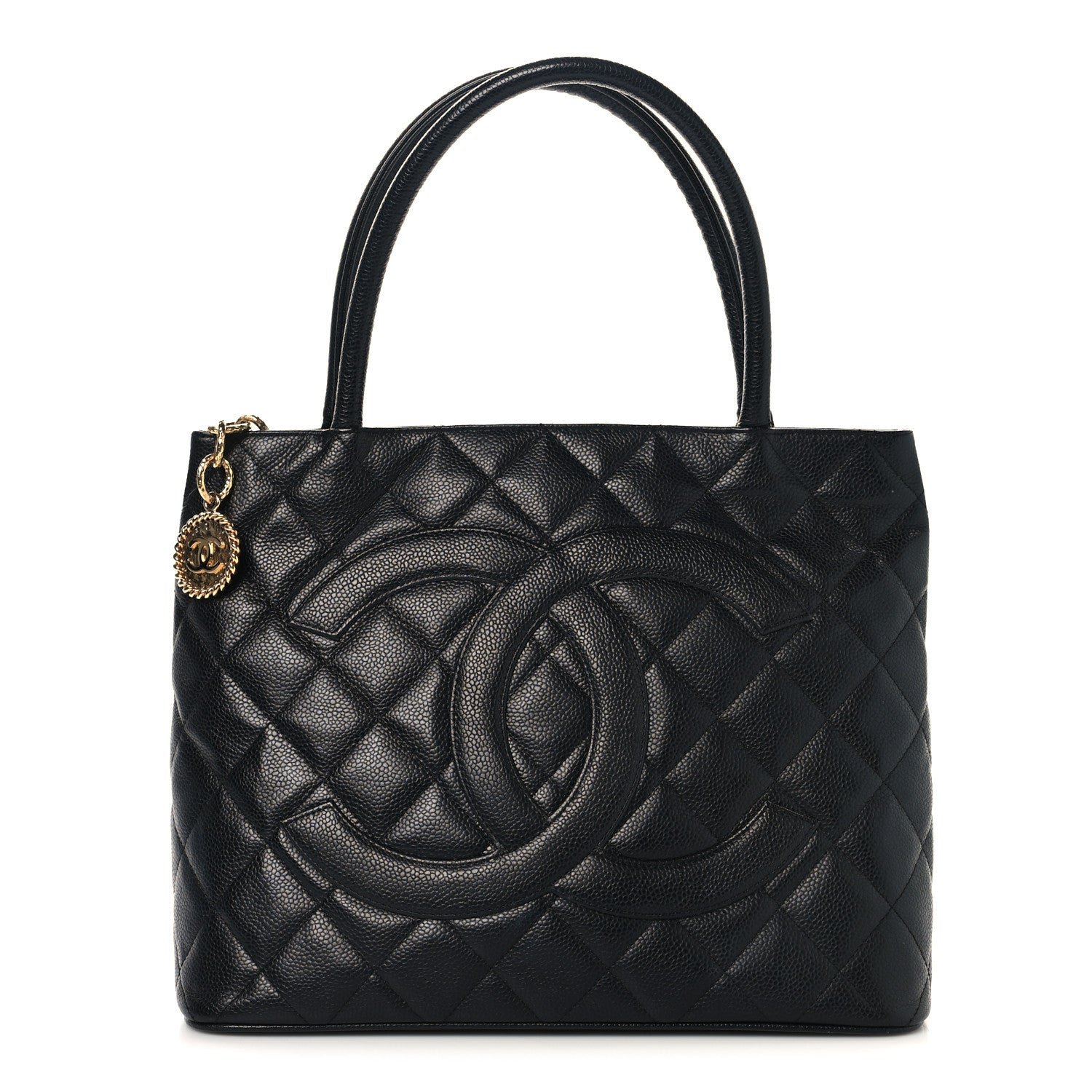 Chanel Caviar Quilted Medallion Tote Black