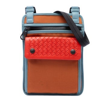 Nappa Intrecciato Trimmed Nylon High Tech Crossbody