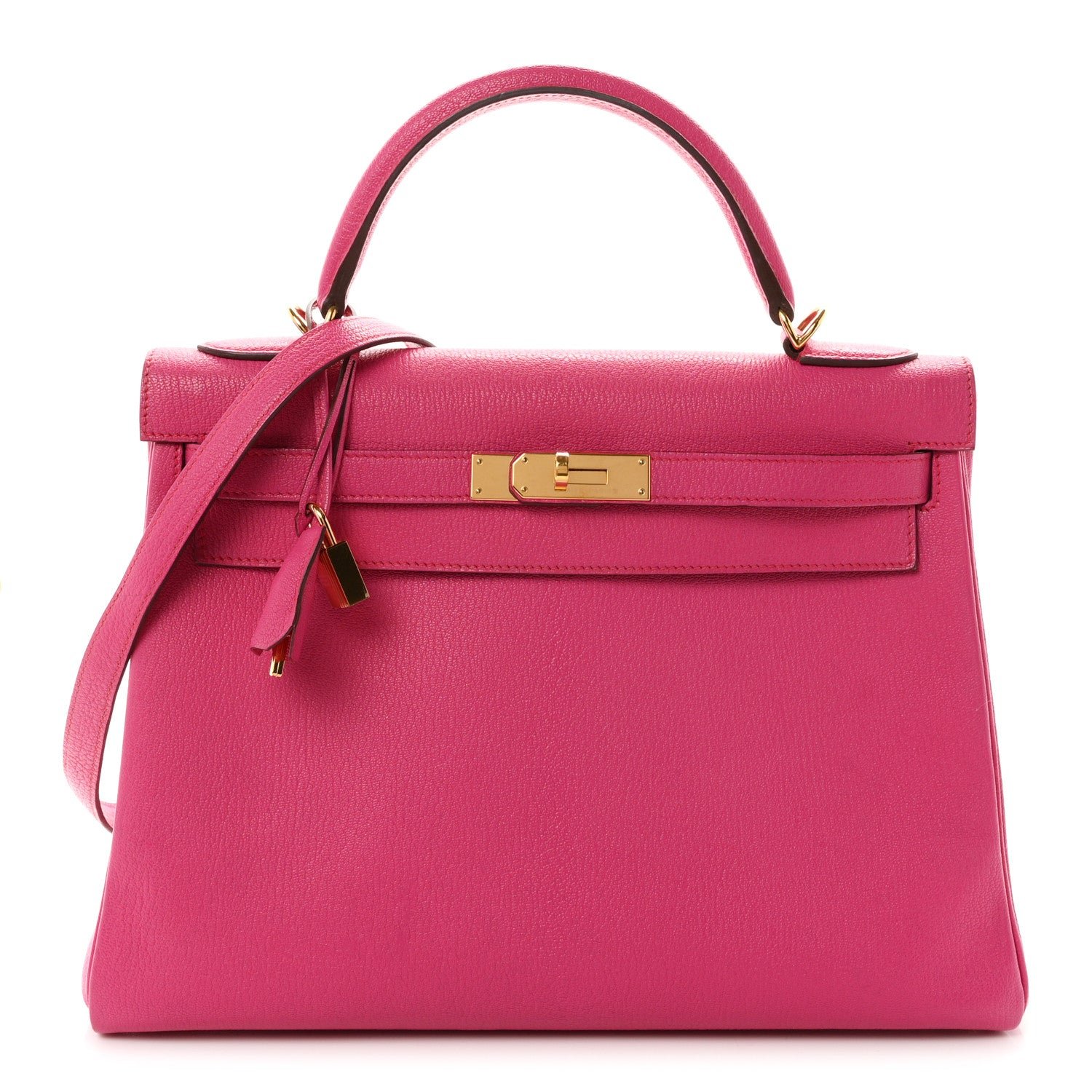 Hermes Chevre Mysore Kelly Retourne 32 Rose Shocking