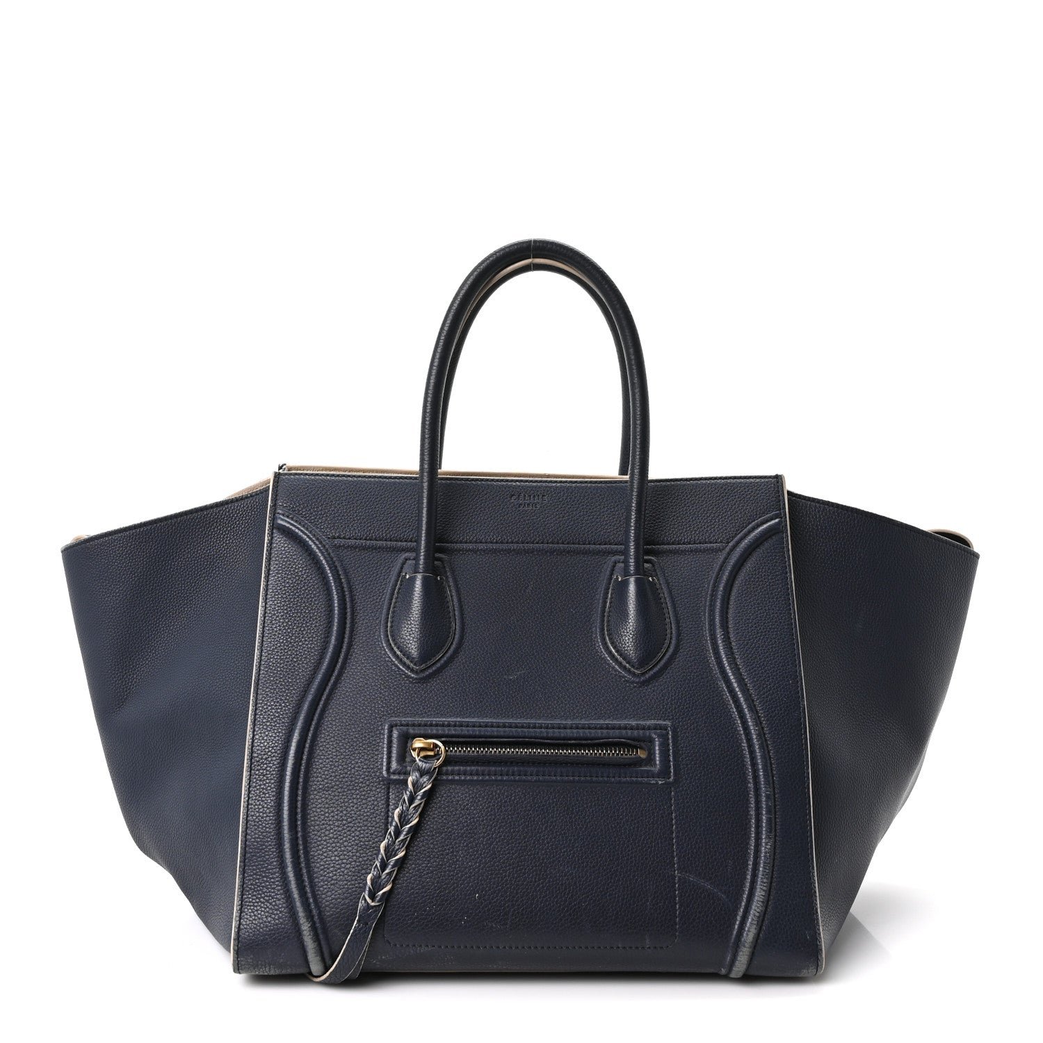 Celine Celine Baby Grained Calfskin Medium Phantom Luggage Navy