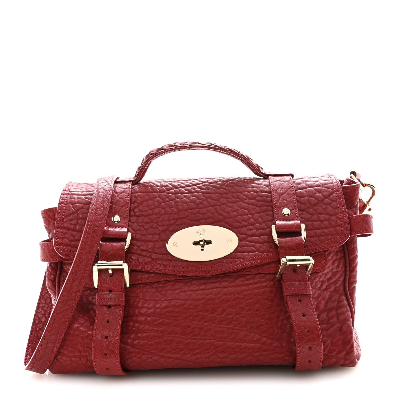 Mulberry Mulberry Shrunken Calfskin Medium Alexa Red